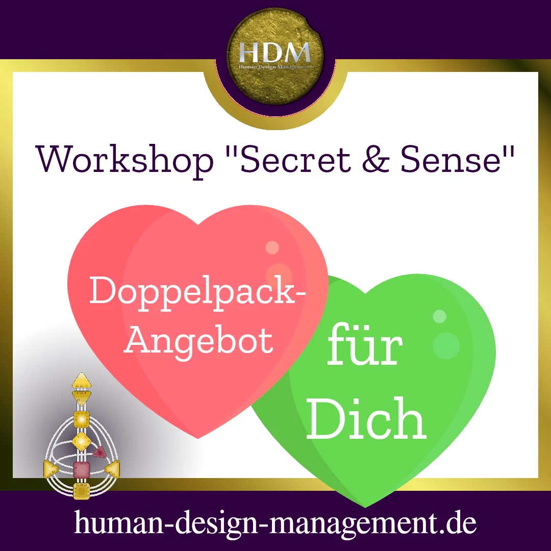 Human Design Workshop Angebot Secret and Sense Doppelpack